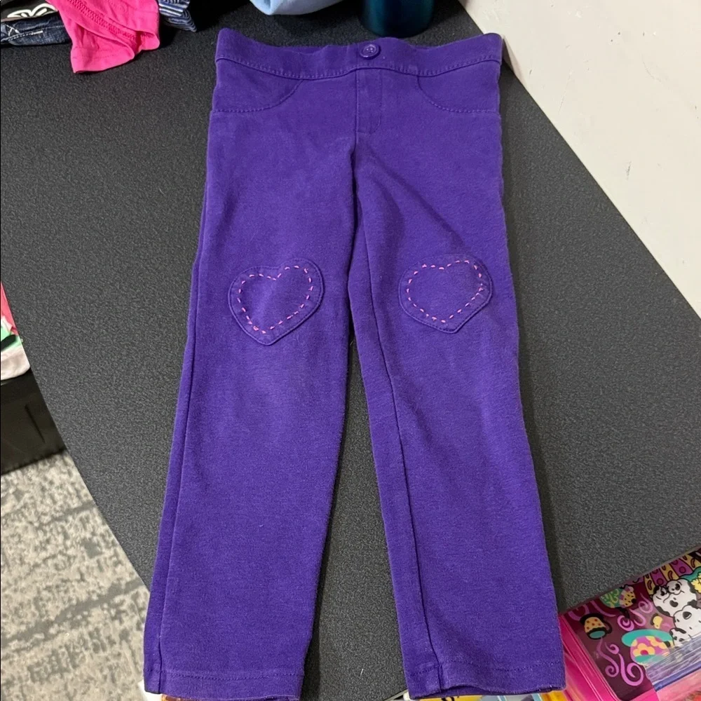 Gymboree Purple Casual Bottoms with Heart Details